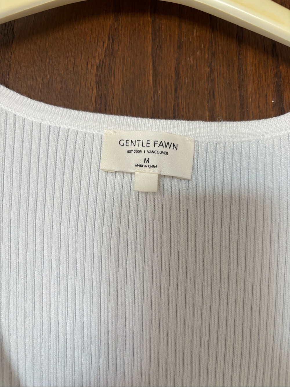 Gentle Fawn White Ribbed V-Neck Button Tank - Picture 2 of 3